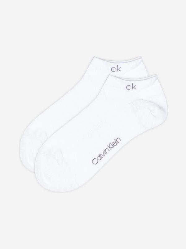 Ponožky 2 páry Calvin Klein Bílá