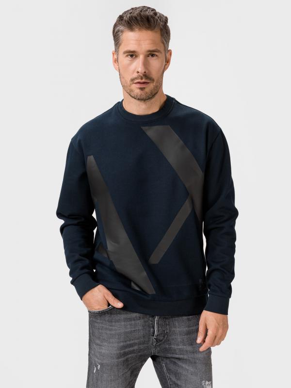 Mikina Armani Exchange Modrá