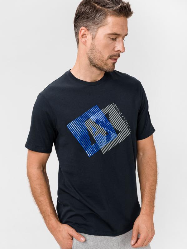 Triko Armani Exchange Modrá