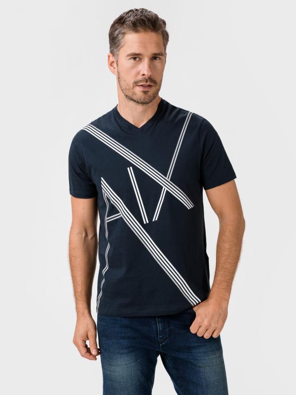 Triko Armani Exchange Modrá