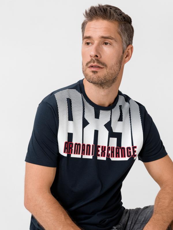 Triko Armani Exchange Modrá