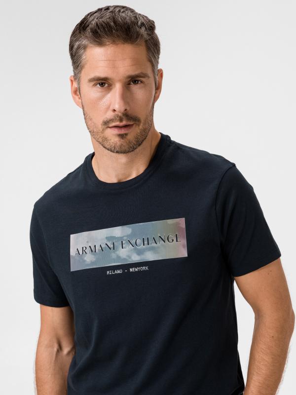 Triko Armani Exchange Modrá