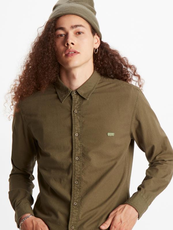 Slim Fit Long Košile Levi's® Zelená