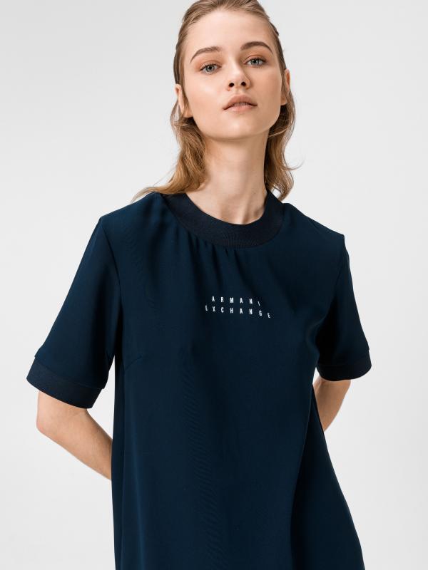 Šaty Armani Exchange Modrá