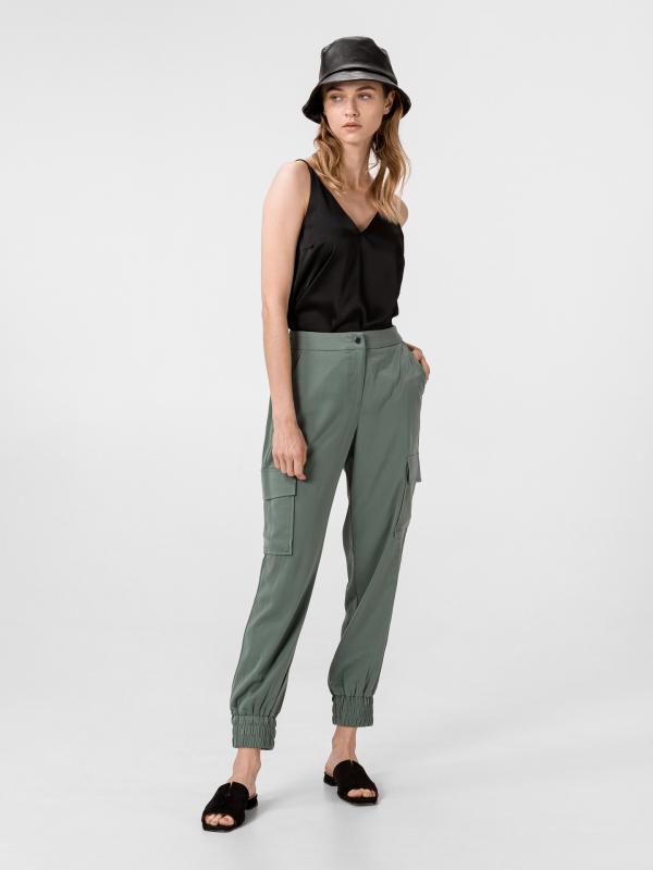 Paula Kalhoty Vero Moda Zelená