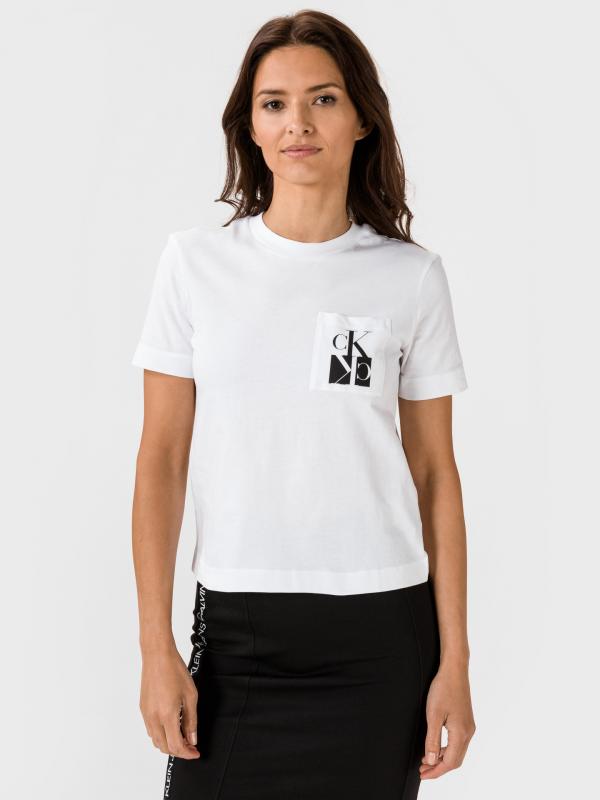Triko Calvin Klein Bílá