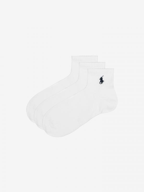 Ponožky 3 páry Polo Ralph Lauren Bílá