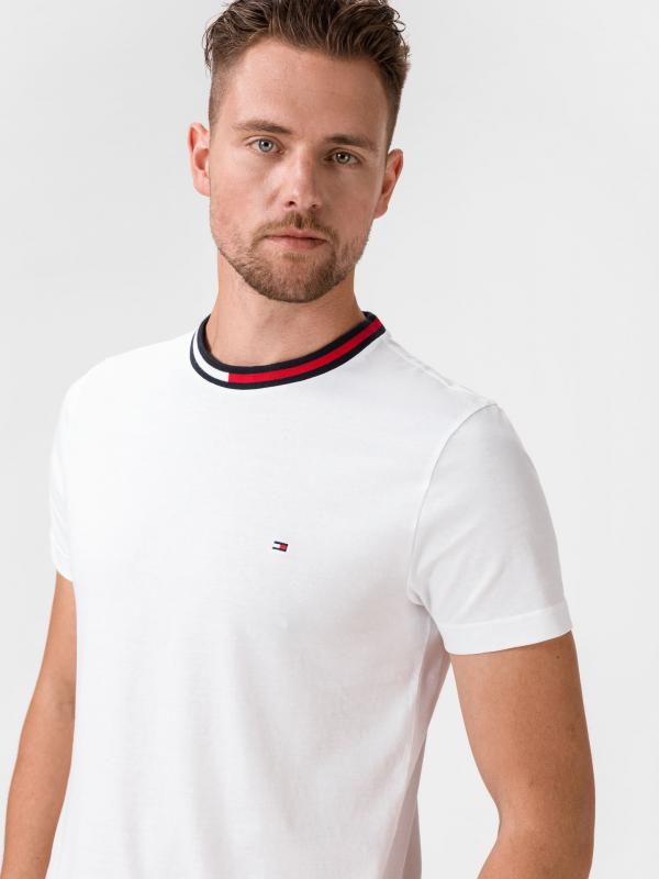 Cool Contrast Collar Triko Tommy Hilfiger Bílá