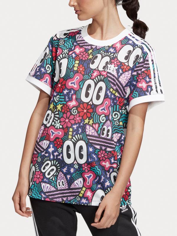 Tričko adidas Originals 3 Stripes Tee Barevná