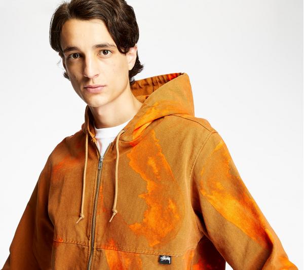 Stüssy Printed Canvas Work Jacket Clay