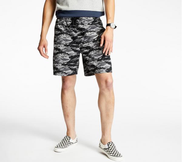 HUF Fuck It Tiger Camo Easy Shorts Black