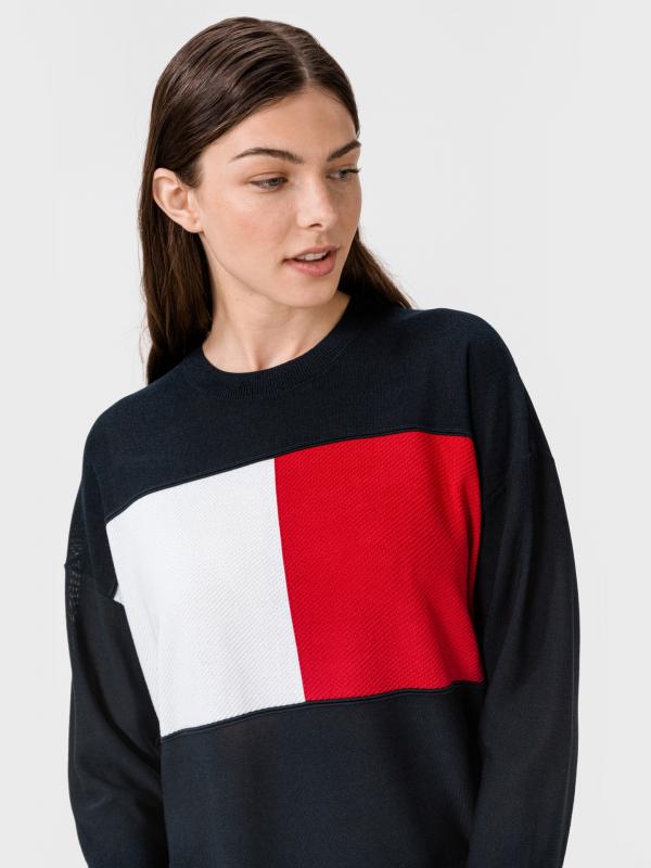 Icon Flag Svetr Tommy Hilfiger Modrá