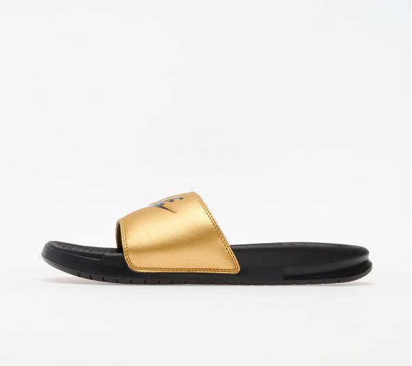 Nike Wmns Benassi JDI Black/ Black-Metallic Gold