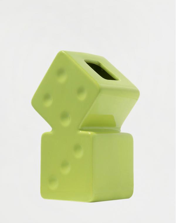 Stüssy Dice Ceramic Vase Lime