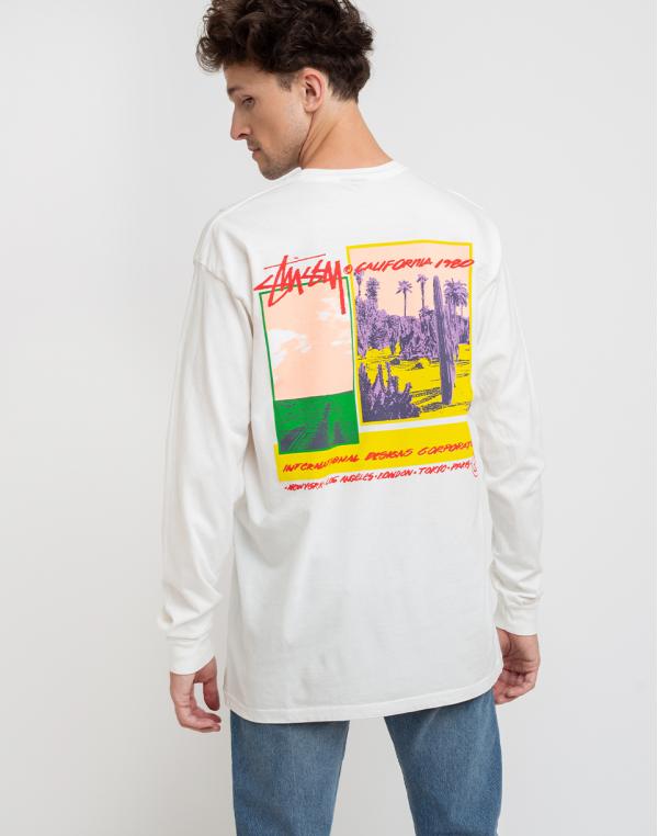 Stüssy Palm Desert Pig. Dyed LS Tee Natural S