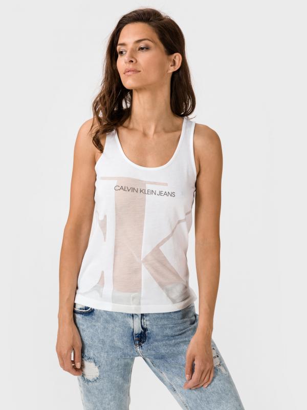 Monogram Tílko Calvin Klein Bílá