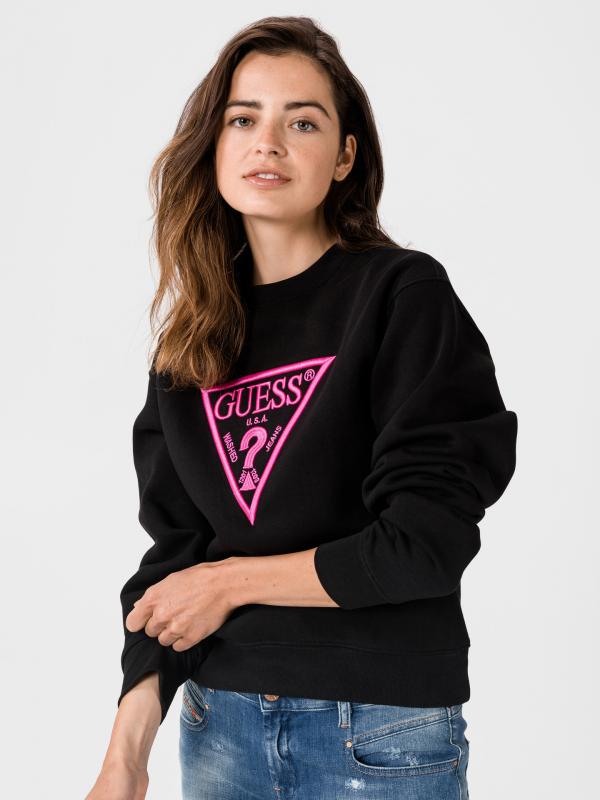 Basic Triangle Fleece Mikina Guess Černá