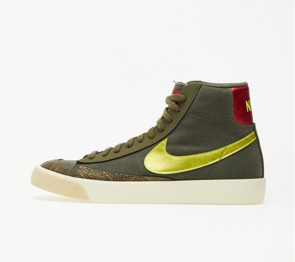 Nike Wmns Blazer Mid '77 Medium Olive/ Lemon Venom-Fossil