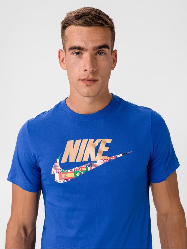 Sportswear Preheat Triko Nike Modrá