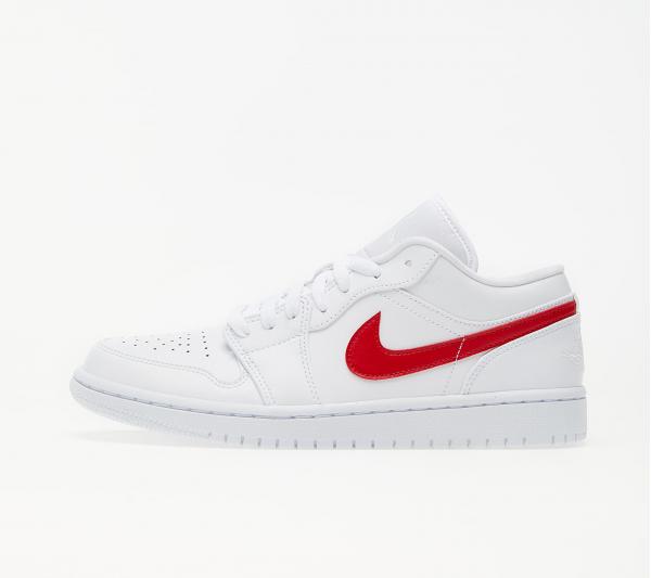 Jordan Wmns Air 1 Low White/ University Red-White