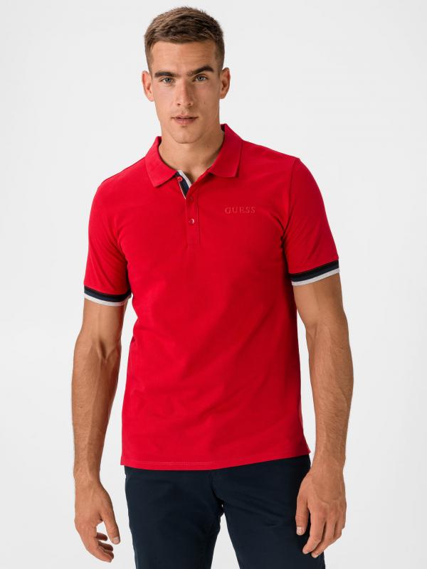 Clancy Polo Triko Guess Červená