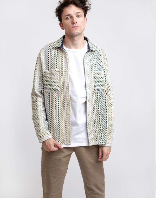 Wax London Whiting Shirt Mint Green Hound S