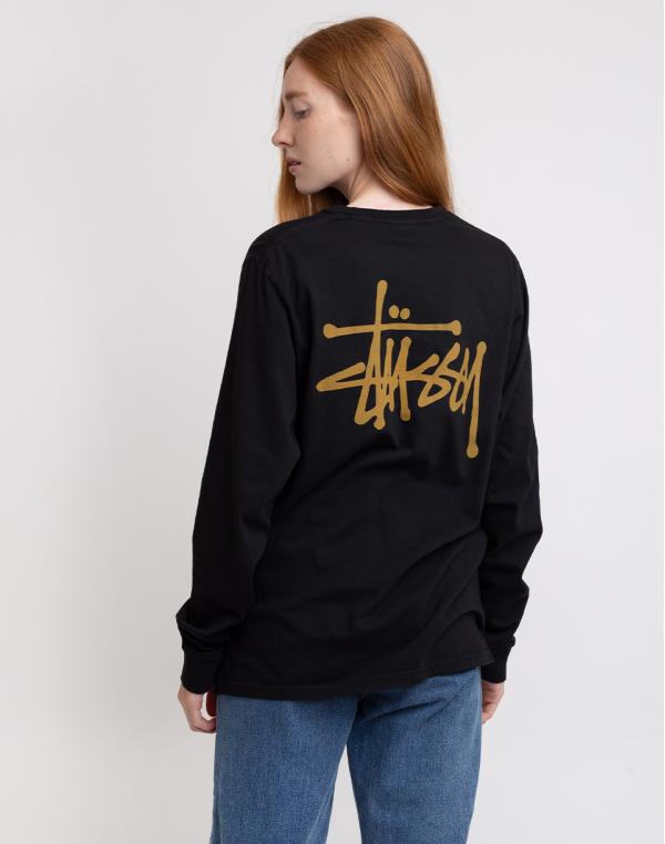 Stüssy Basic Pig. Dyed Ls Tee Black S