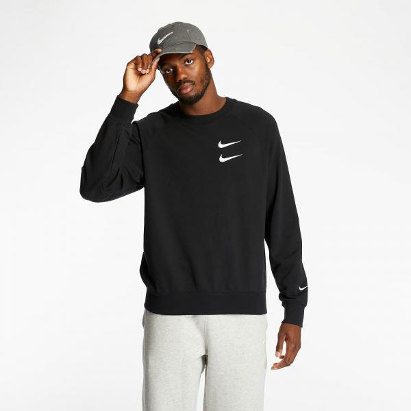 Nike Sportswear Swoosh Ft Crewneck Black/ White