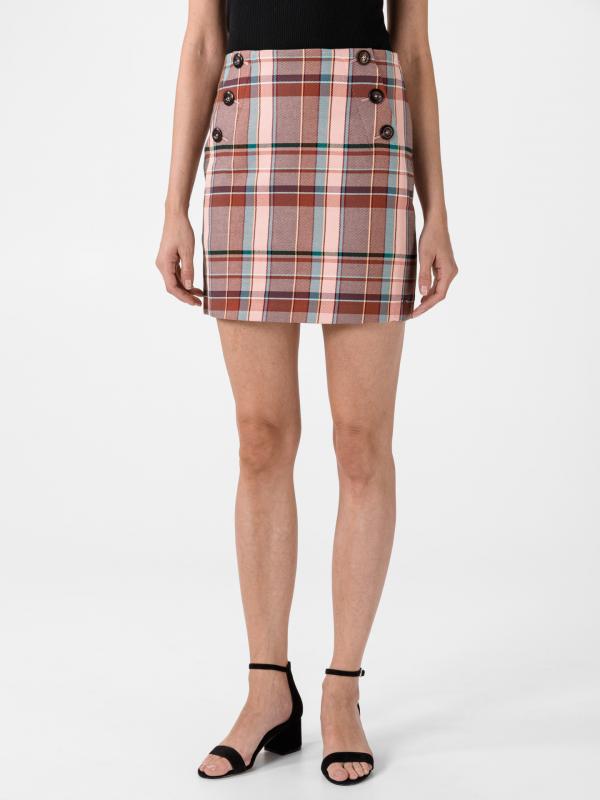 Blend Check Mini Sukně Tommy Hilfiger Růžová