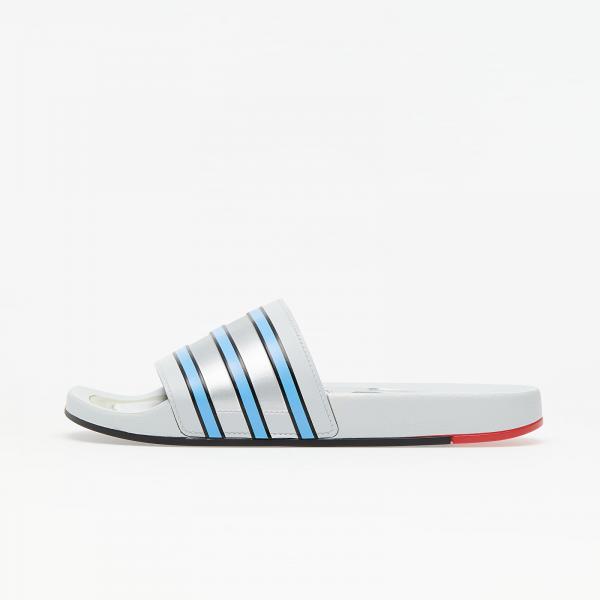 adidas Adilette Premium Clear Grey/ Light Blue/ Bright Red