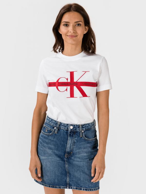 Triko Calvin Klein Bílá