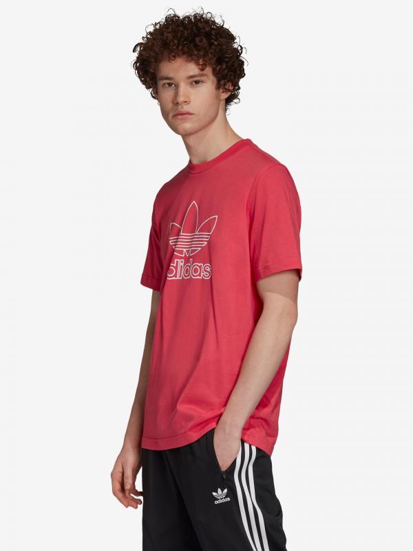 Trefoil Logo Outline Triko adidas Originals Červená