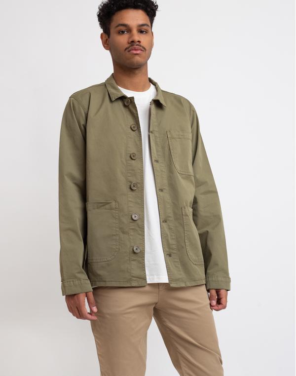 By Garment Makers The Organic Workwear Jacket Oil Green S