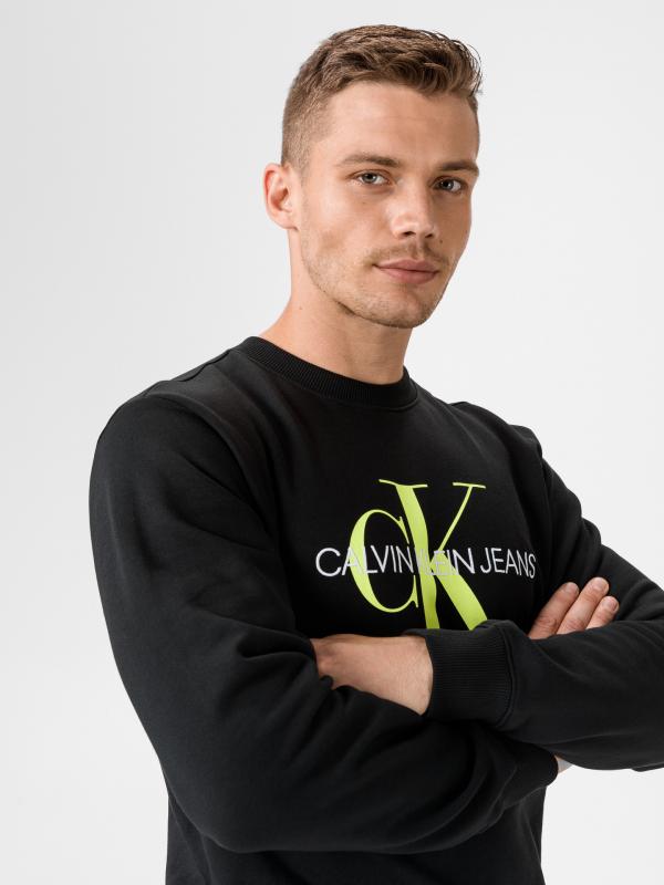 Monogram Mikina Calvin Klein Černá