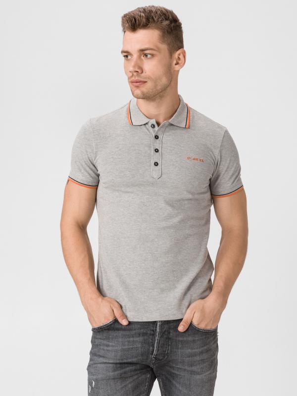 T-Randy-Broken Polo triko Diesel Šedá