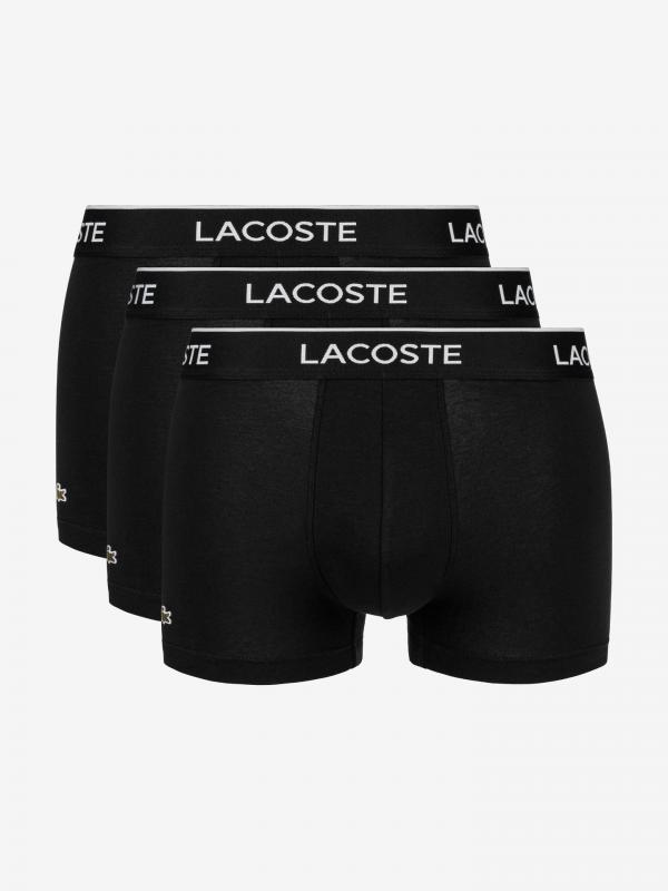 Boxerky 3 ks Lacoste Černá
