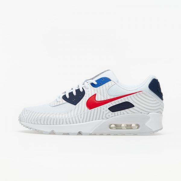 Nike Air Max 90 White/ University Red-Midnight Navy