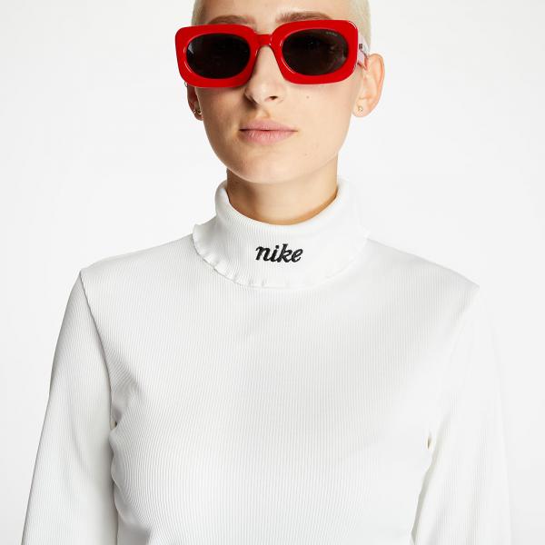 Nike Sportswear Ribbed Long-Sleeve Tee White