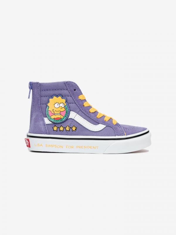 The Simpsons Sk8-Hi Lisa 4 Tenisky dětské Vans Fialová
