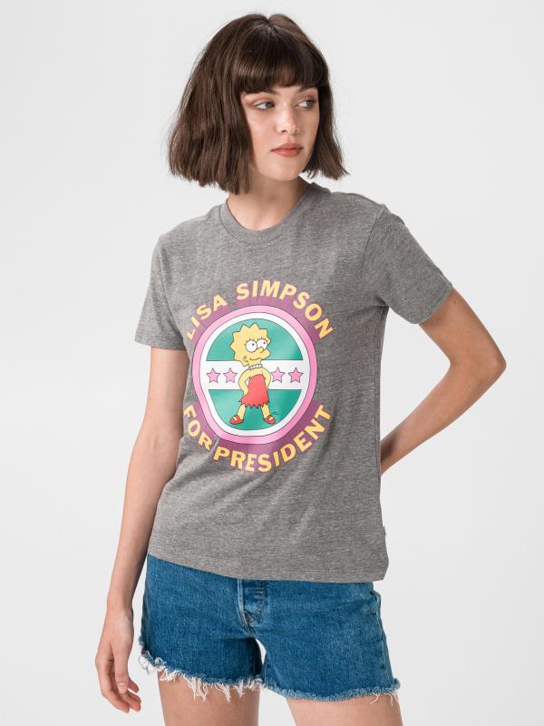 The Simpsons Lisa 4 Prez Triko Vans Šedá
