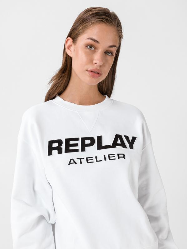 Mikina Replay Bílá