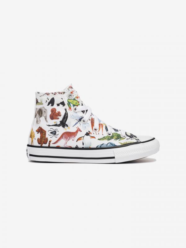 Science Class Chuck Taylor All Star Hi Tenisky dětské Converse Bílá