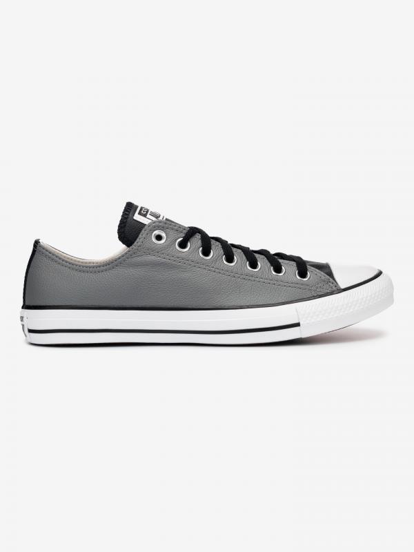 Seasonal Colour Leather Chuck Taylor All Star Tenisky Converse Šedá