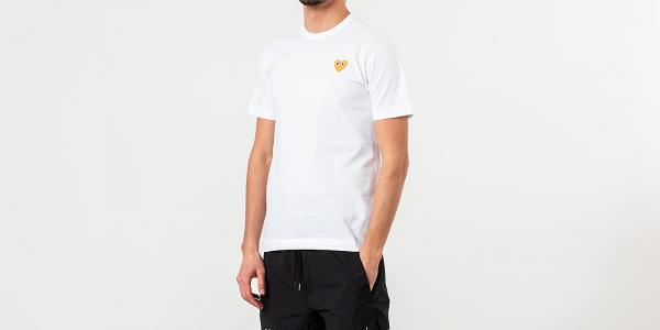 Comme des Garçons PLAY Gold Emblem Tee White