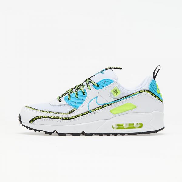 Nike Air Max 90 SE White/ Blue Fury-Black-Volt