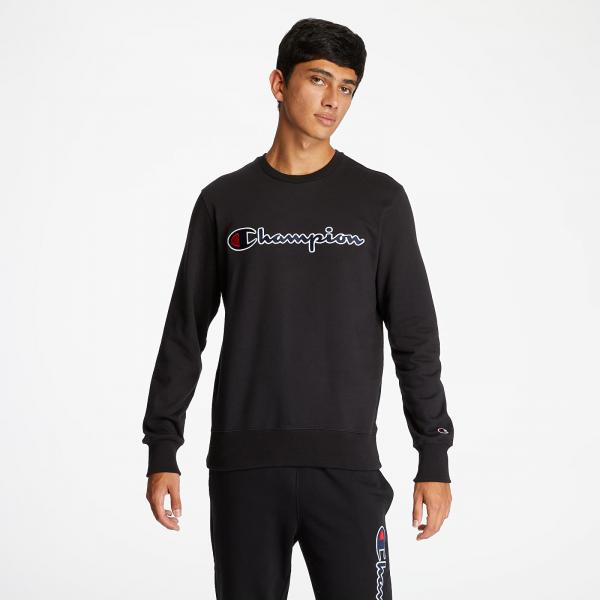Champion Satin Logo Crewneck Black