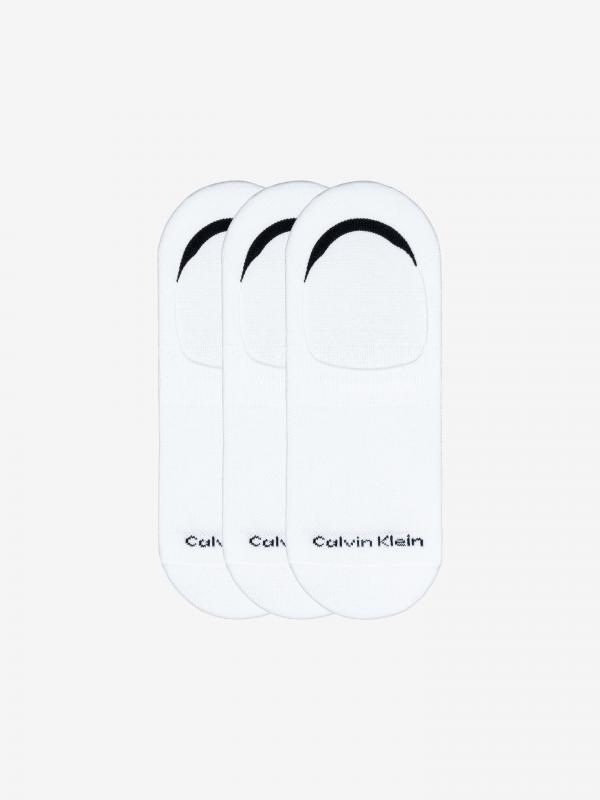 Ponožky 3 páry Calvin Klein Bílá