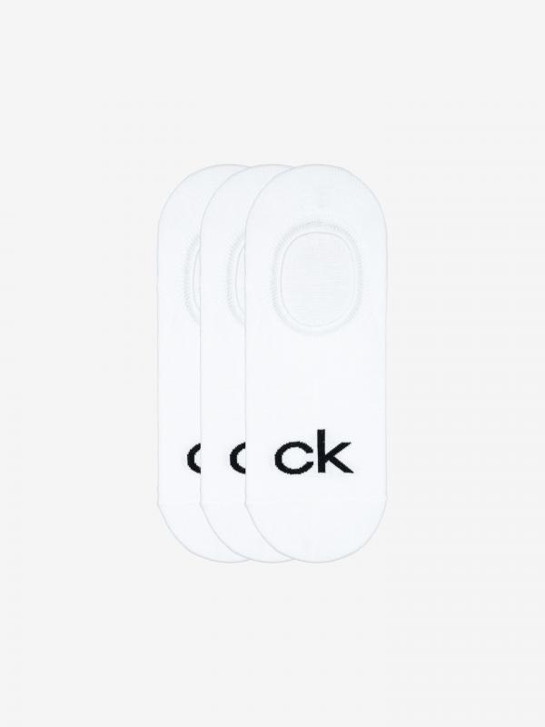 Ponožky 3 páry Calvin Klein Bílá