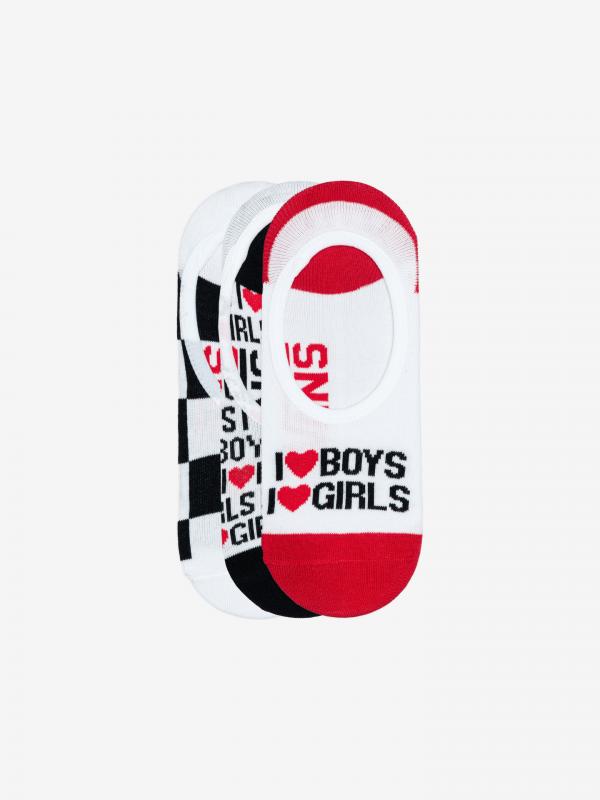 Canoodles Ponožky 3 páry Vans Bílá