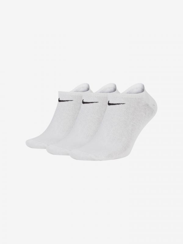 Ponožky 3 páry Nike Bílá